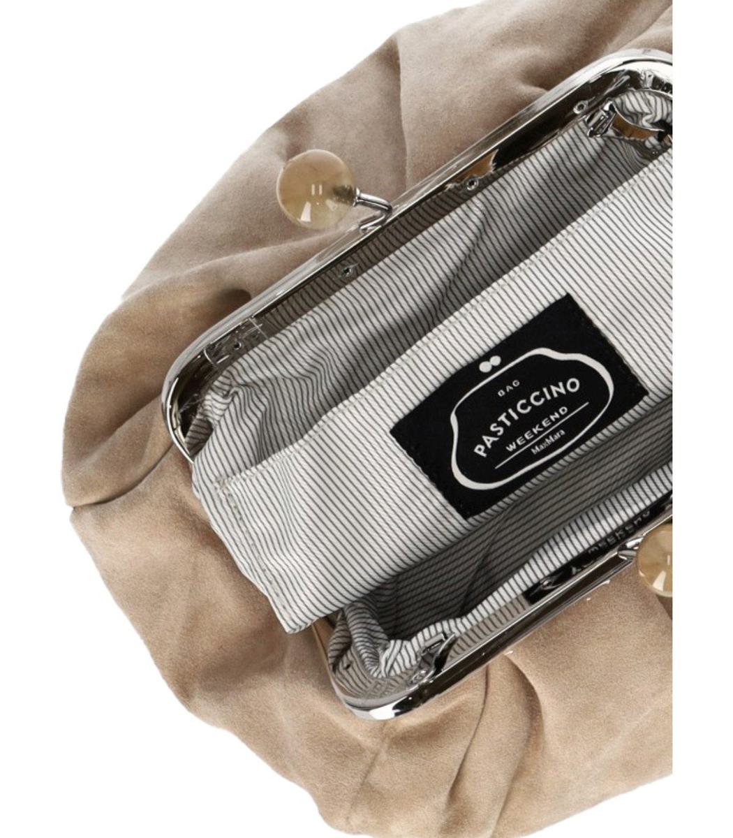 Weekend Max Mara Pasticcino Valois Small Beige Clutch