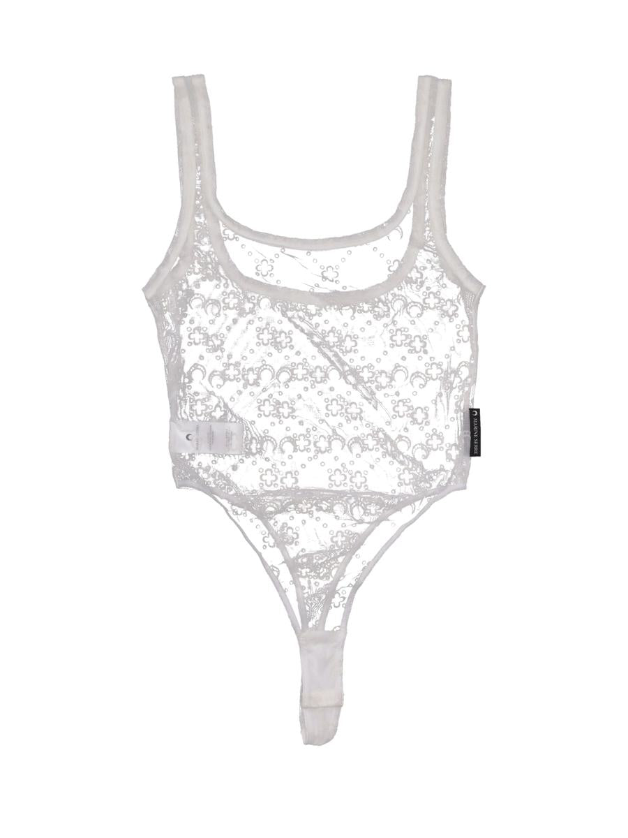 Marine Serre Recycled Mesh Flock Bodysuit