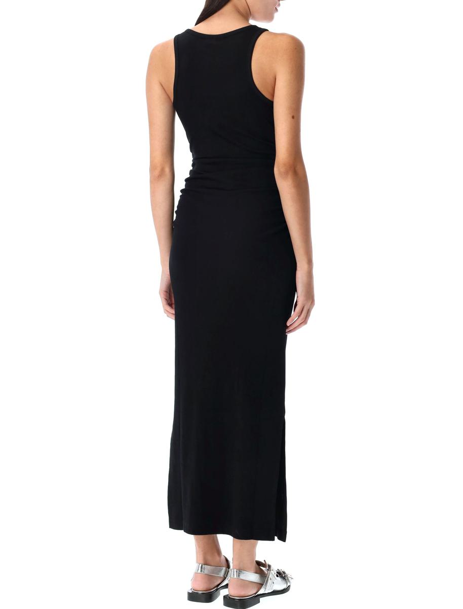 Ganni Rib Knit Tank Top Long Dress