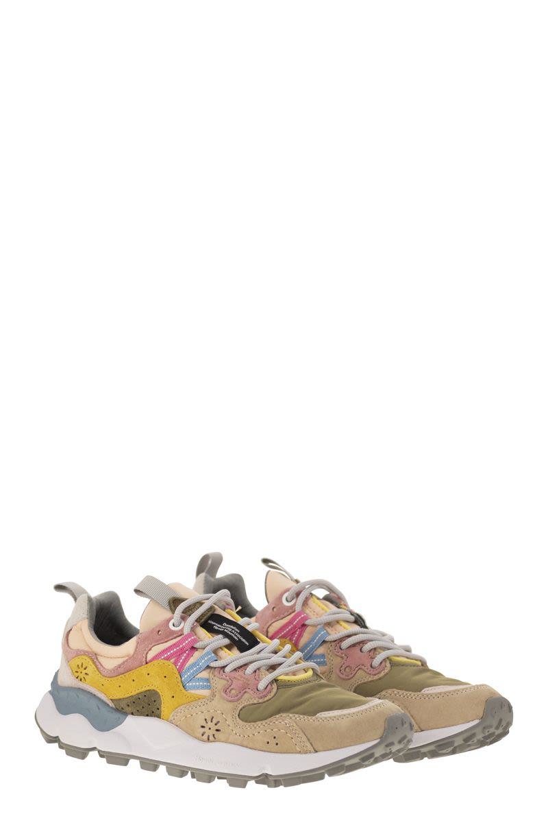 Flower Mountain Yamano 3 - Sneakers In Suede And Technical Fabric