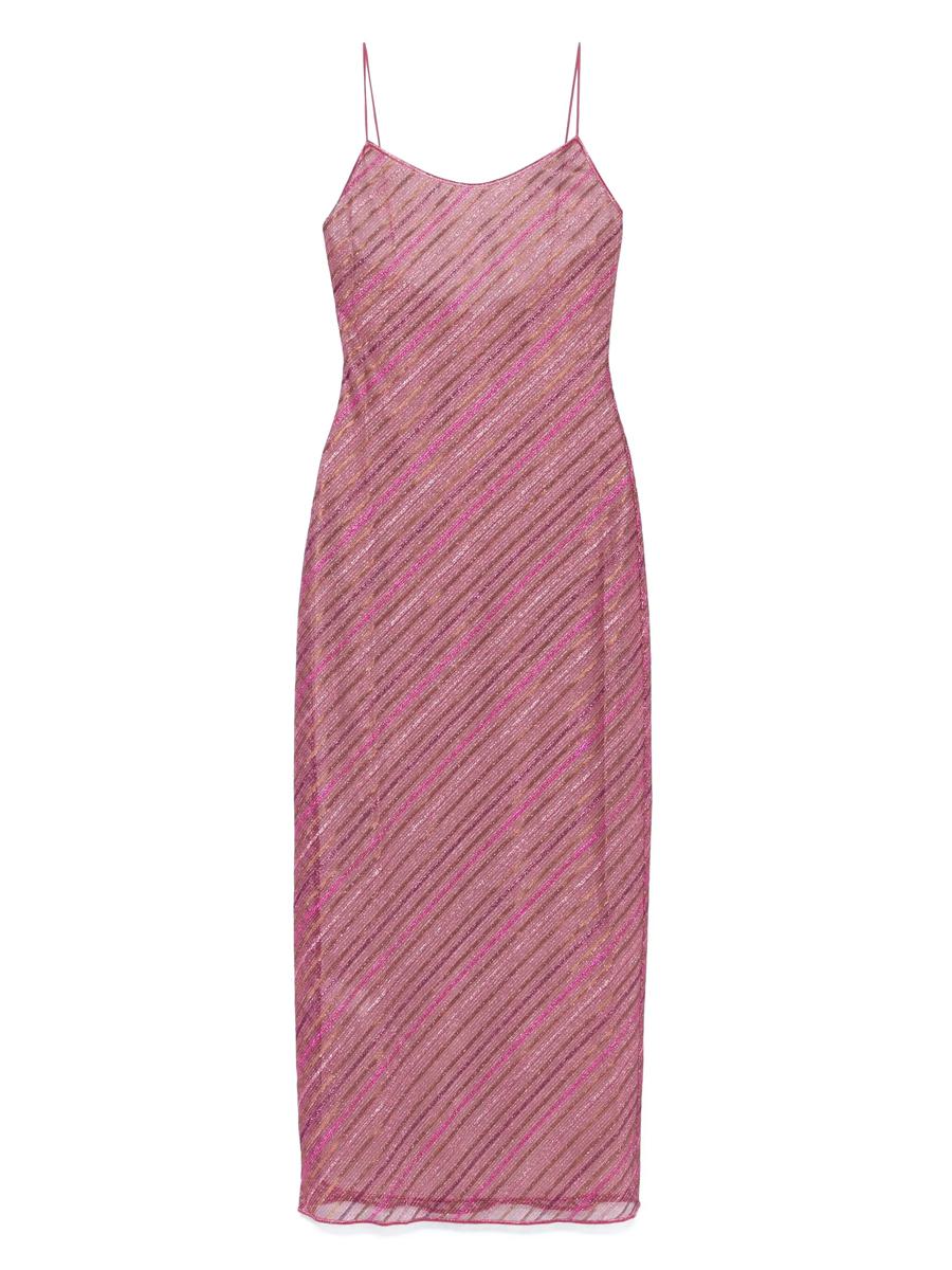 Oséree Shiny Stripes Long Dress Clothing