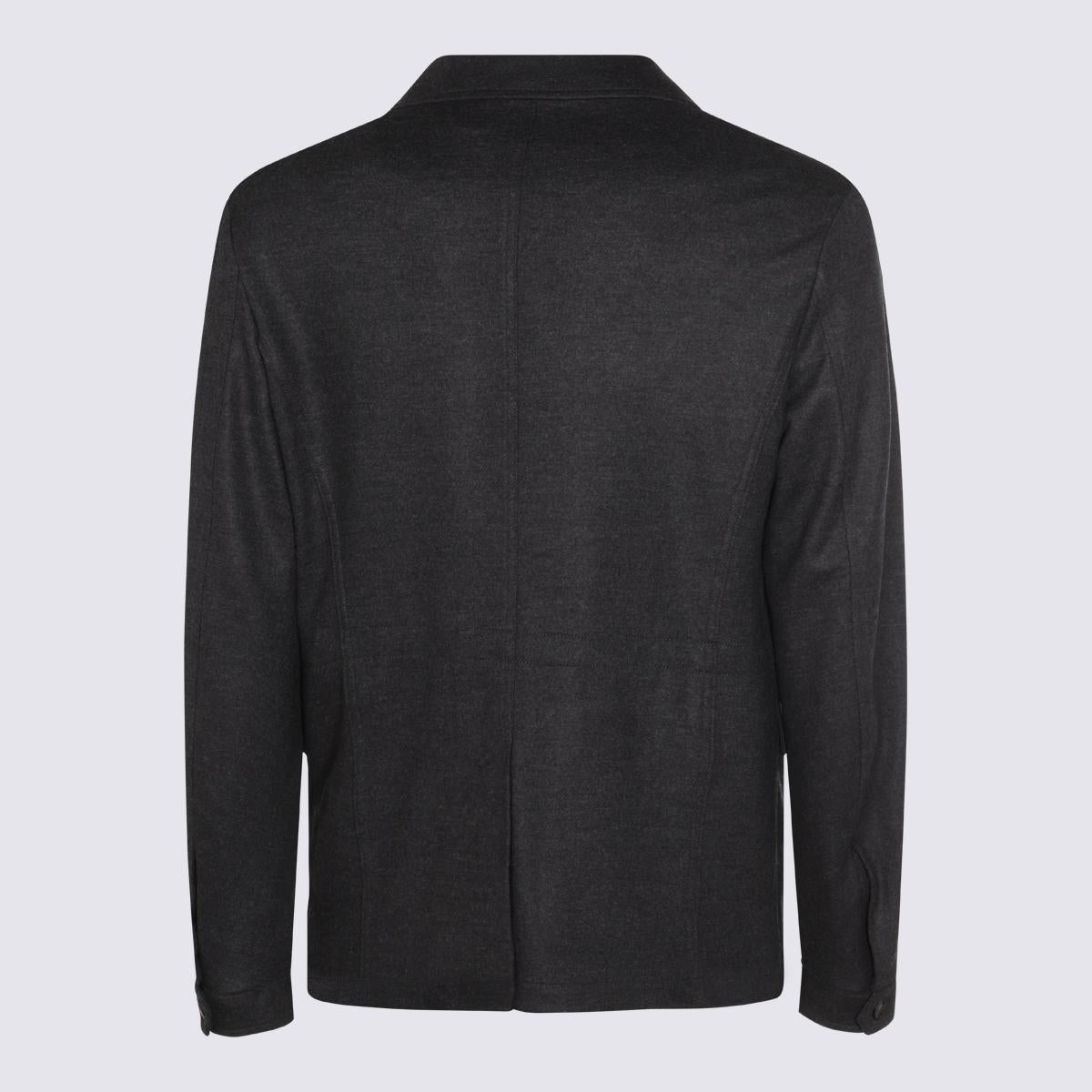 Canali Grey Wool Casual Jacket
