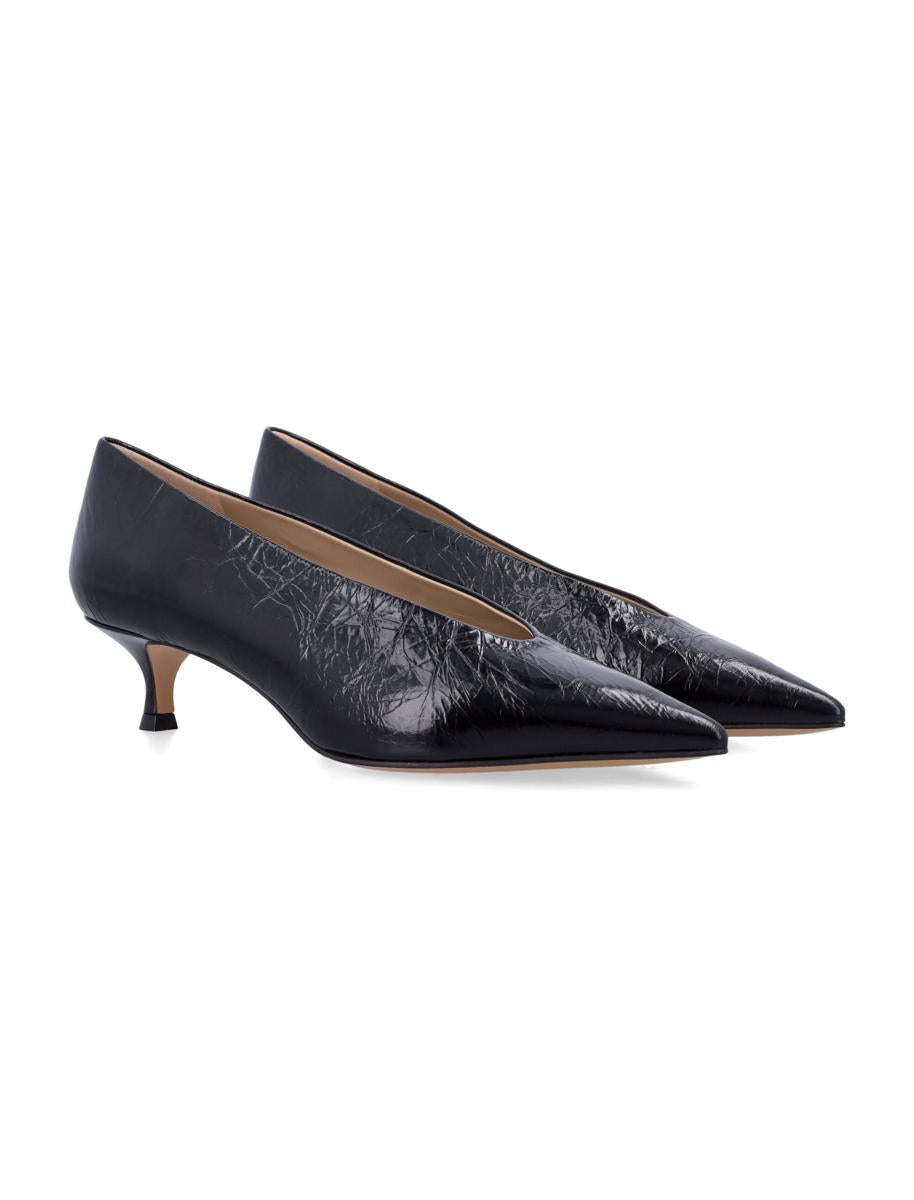 Le Monde Beryl Babouche Kitten Heels Black Naplack