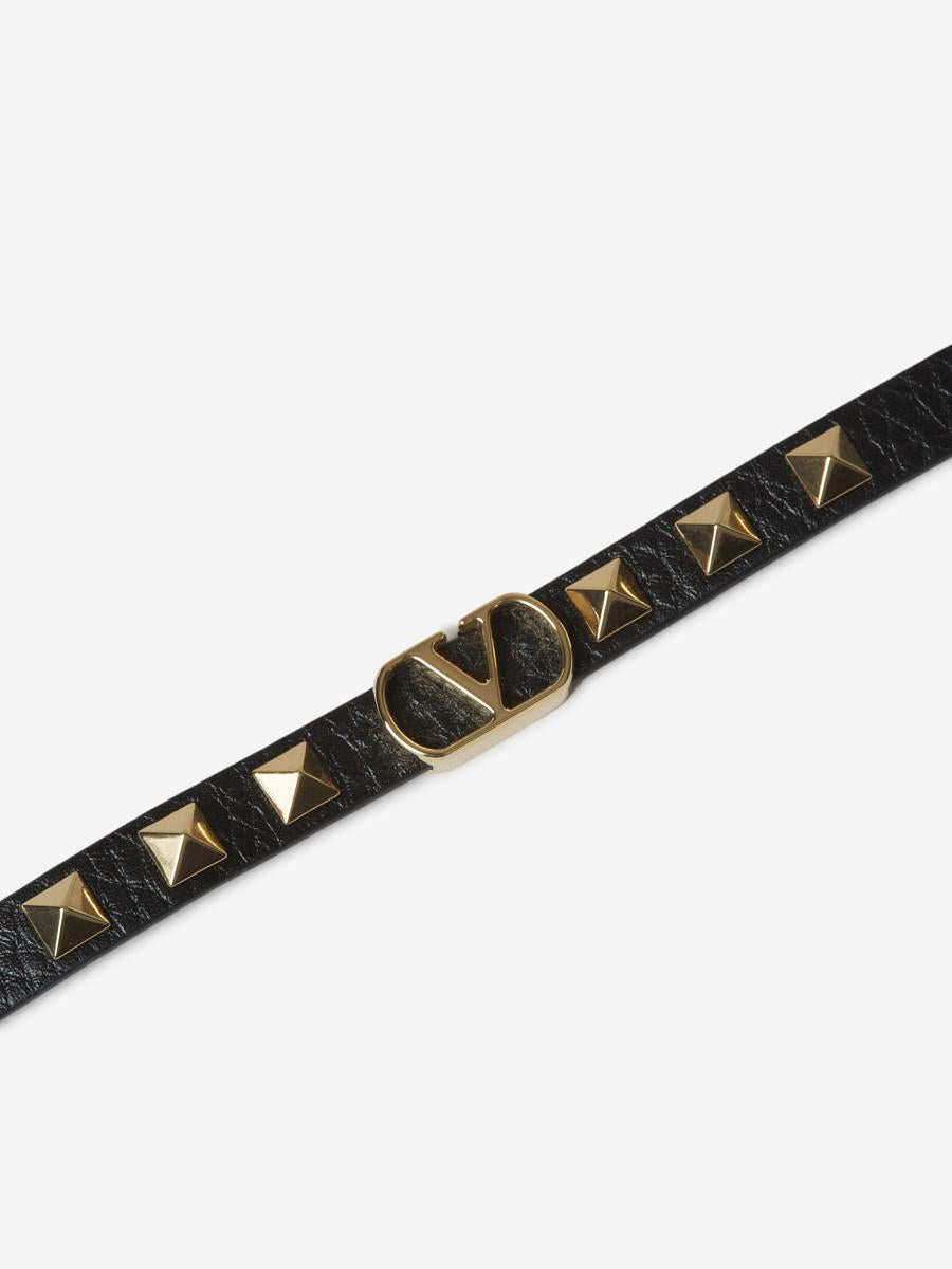 Valentino Garavani Vlogo Signature Leather Bracelet