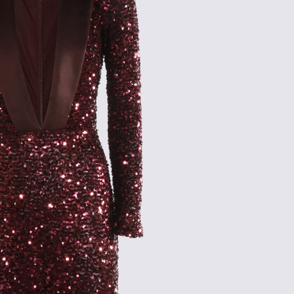 Elisabetta Franchi Dark Red Maxi Dress