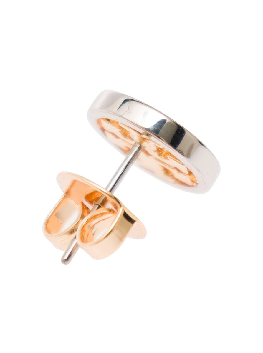 'Miller Stud' Earrings With Logo Detail In Brass Woman
