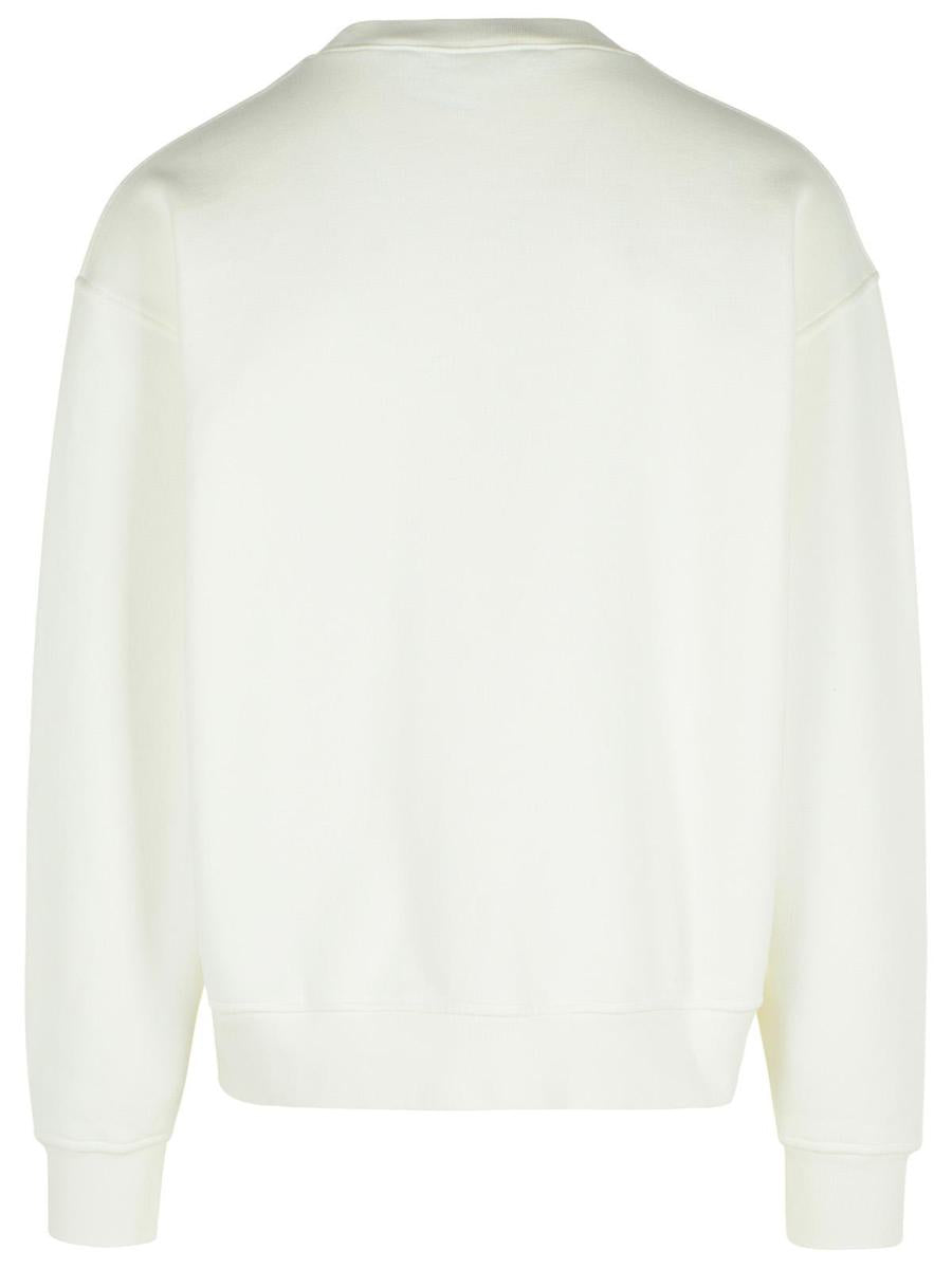 Palm Angels White Cotton Sweatshirt
