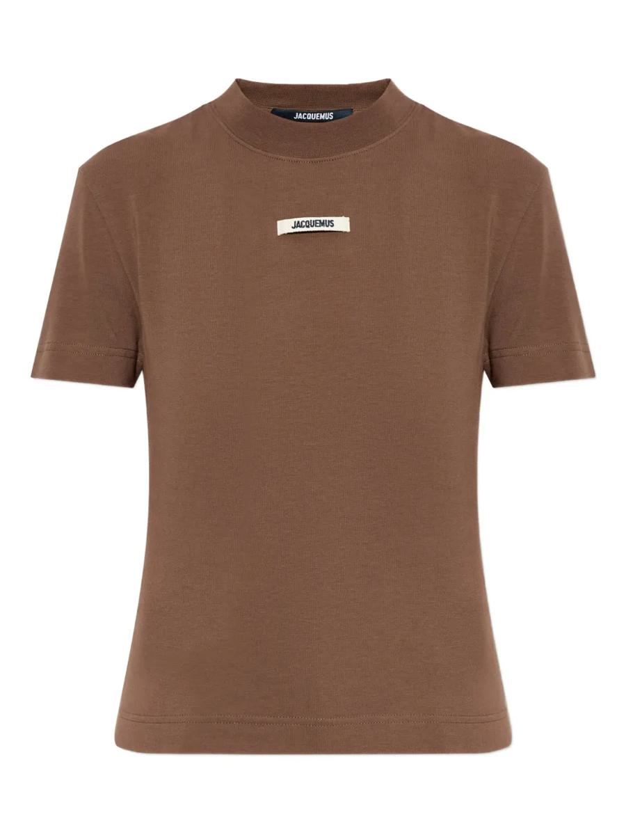 Jacquemus T-Shirt With Logo Appliqué