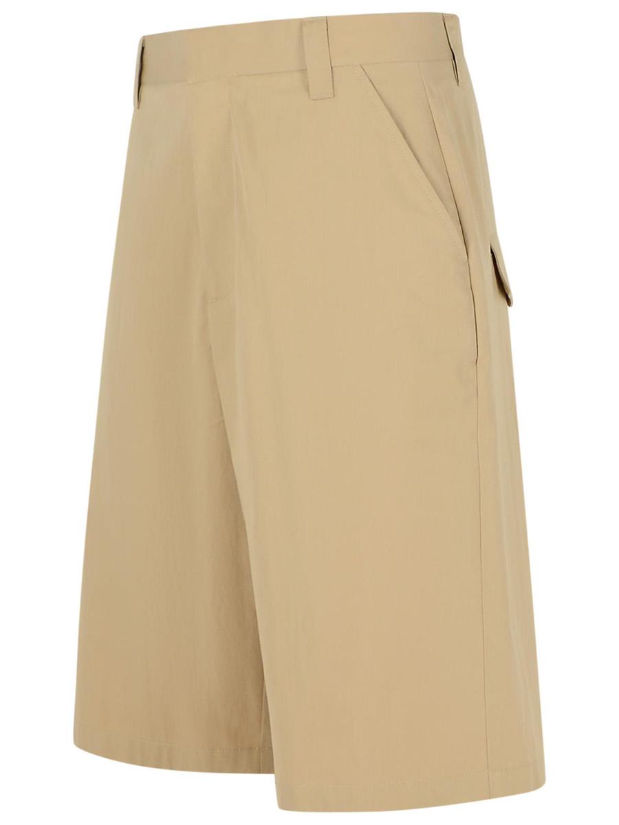 Moschino Beige Cotton Blend Bermuda Shorts