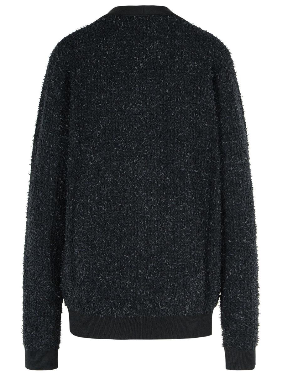 Balmain Black Cotton Blend Cardigan