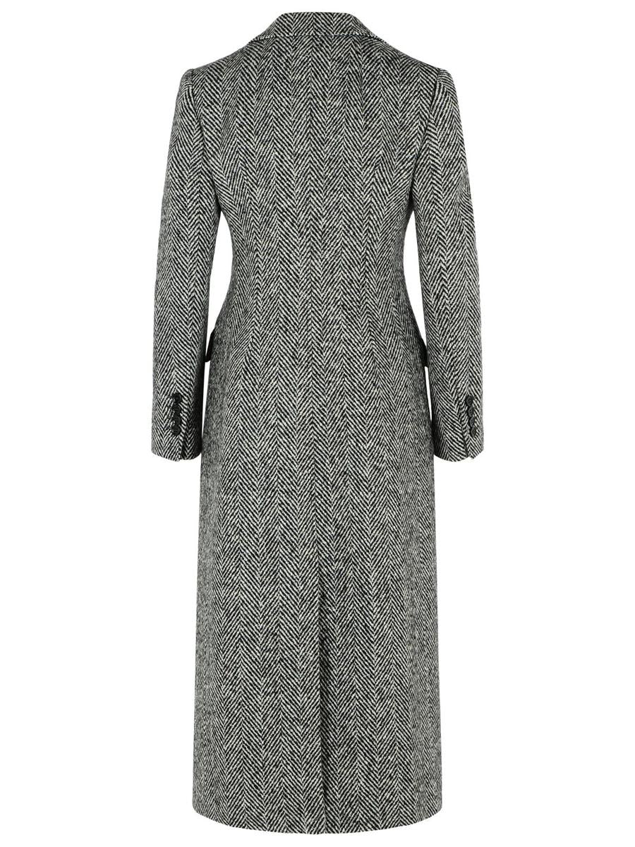 Dolce & Gabbana Two-Tone Virgin Wool Coat