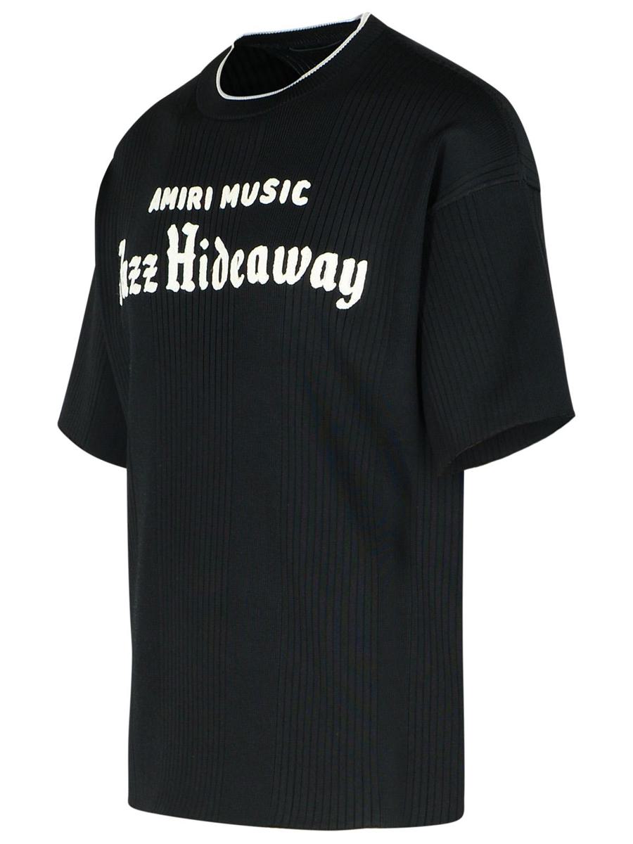 Amiri 'Jazz' Black Viscose Blend T-Shirt