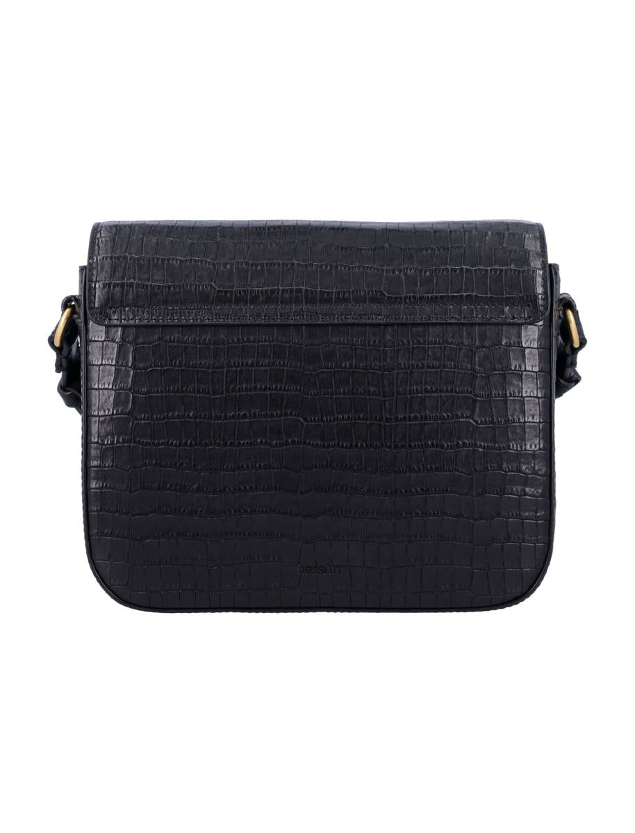 Sessun Sessùn Diviluz E Crocodile-Print Leather Box Bag