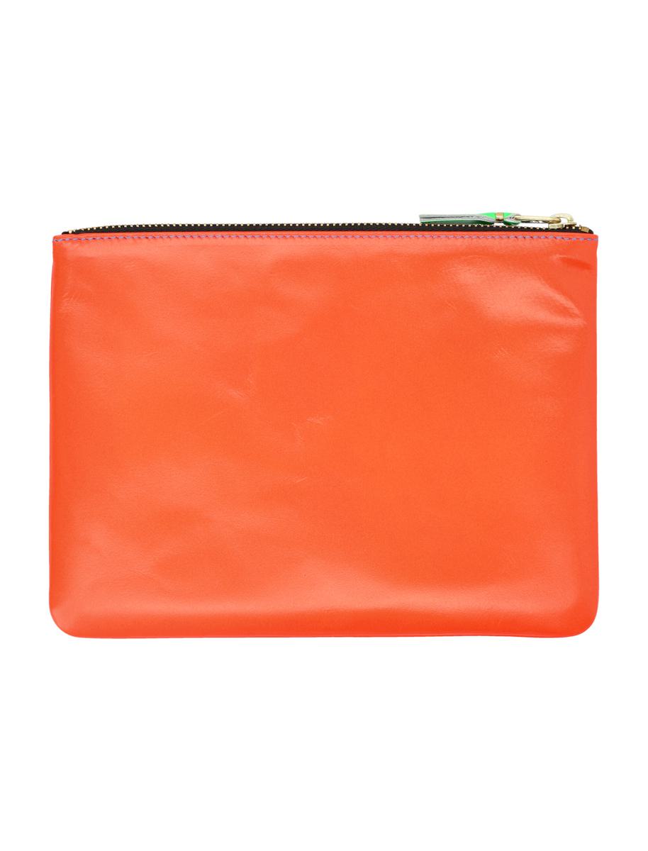 Comme Des Garçons Leather Super Fluo Pouch