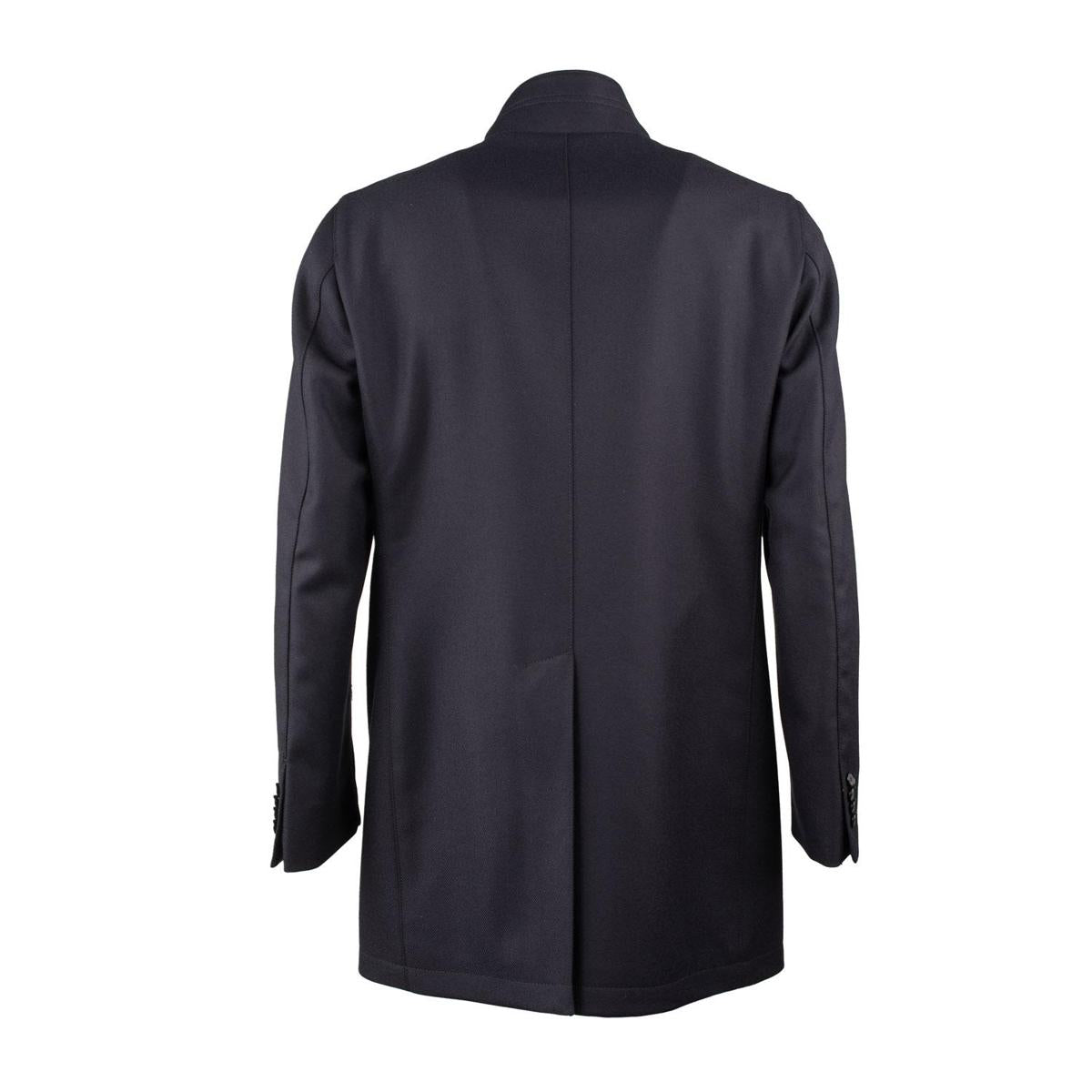 Tagliatore Blue Wool Coat