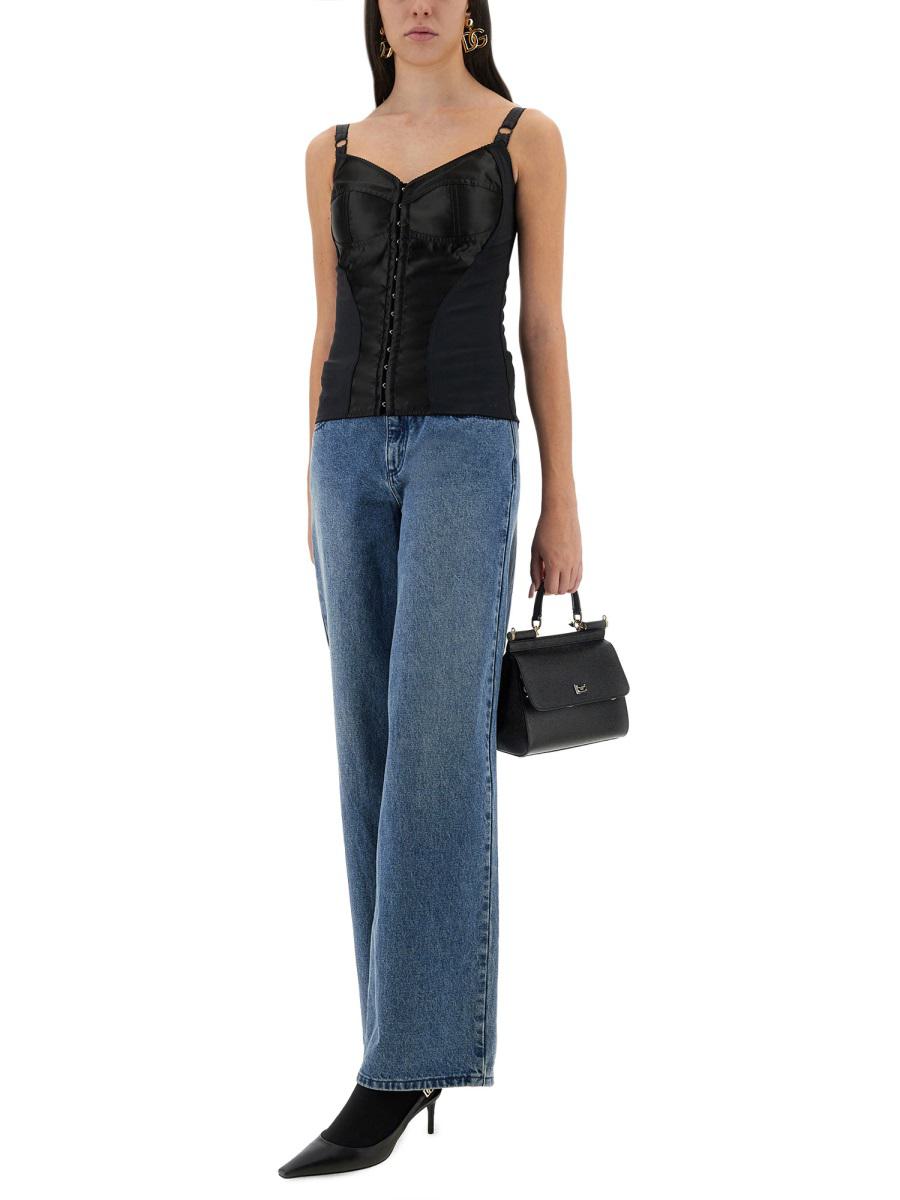 Dolce & Gabbana Satin Bustier Top