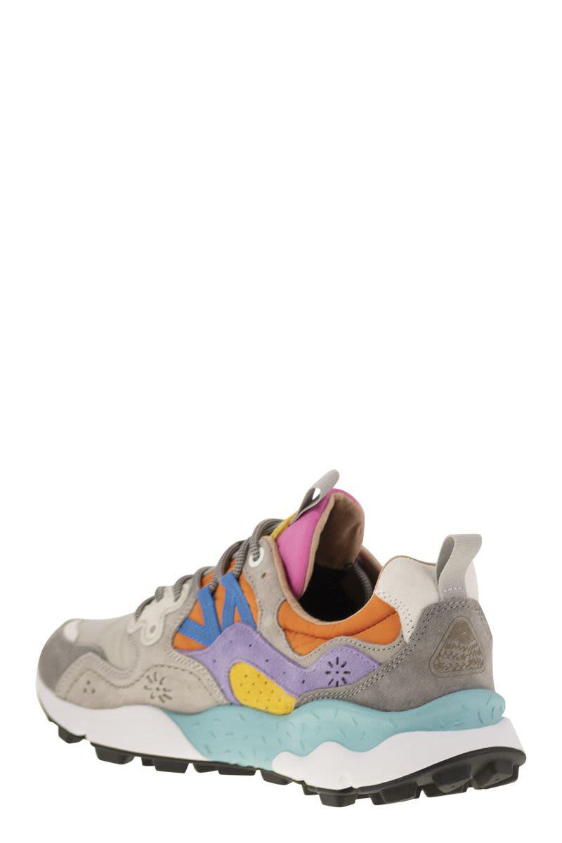Flower Mountain Yamano 3 - Sneakers In Suede And Technical Fabric