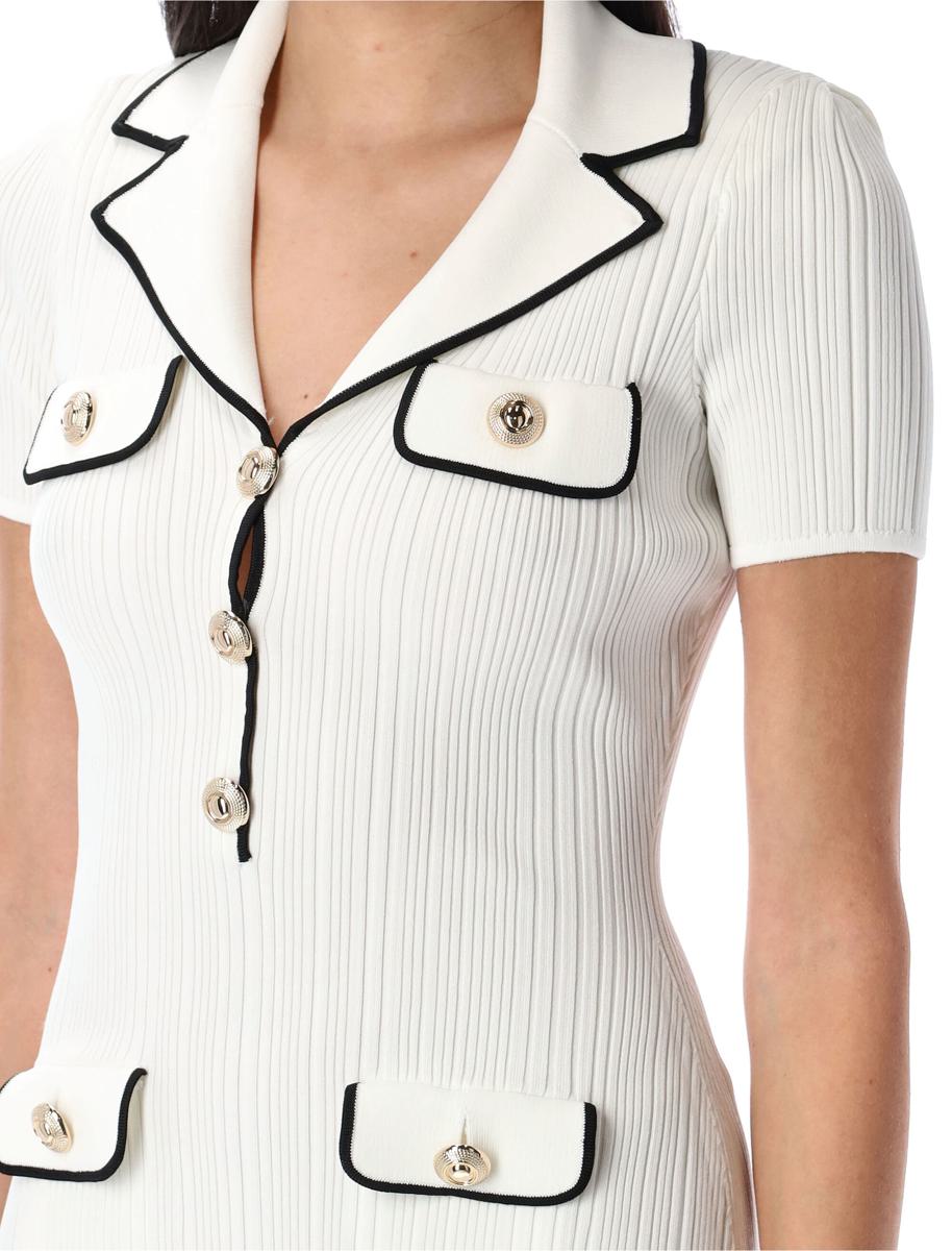 Self-Portrait Rib Knit Mini Dress