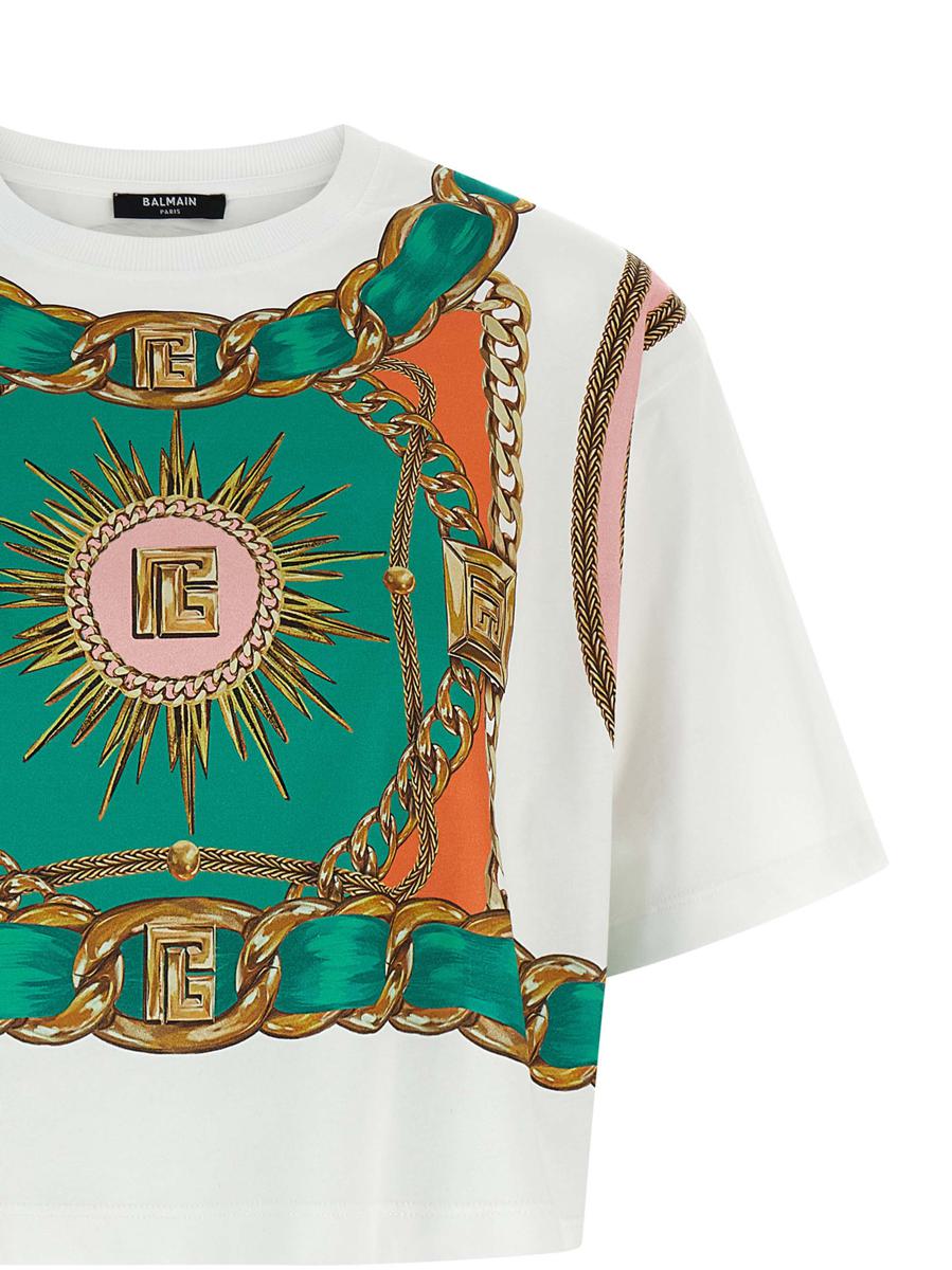 Balmain 'Balmain Foulard' Print T-Shirt