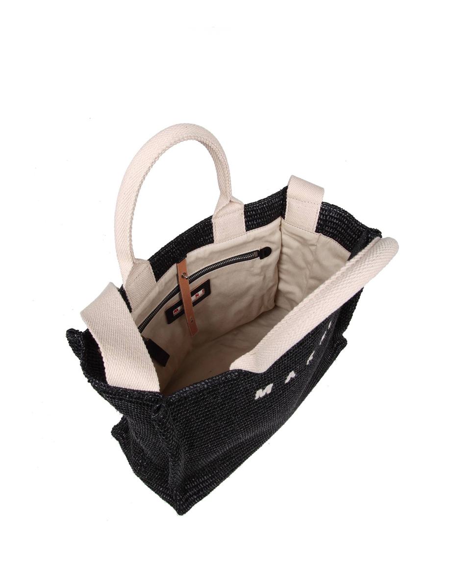 Marni Handbag In Raffia Effect Fabric