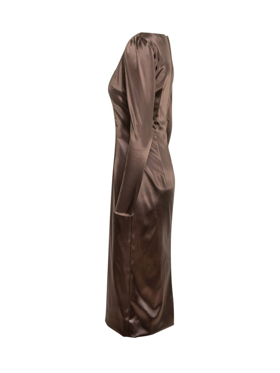 Dolce & Gabbana Dolce & Gabbana Satin Long Sleeve Dress