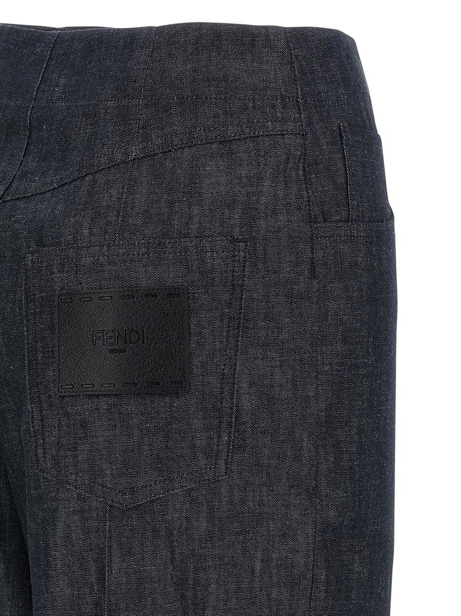 Fendi 'Fendi Roma' Patch Jeans