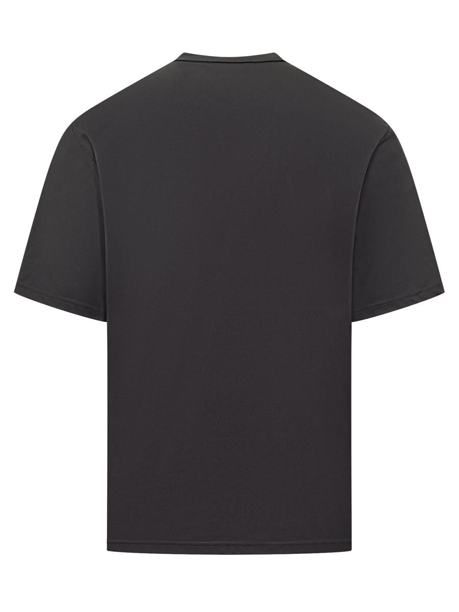 Jil Sander Black T-Shirt With White Logo Jil Sander