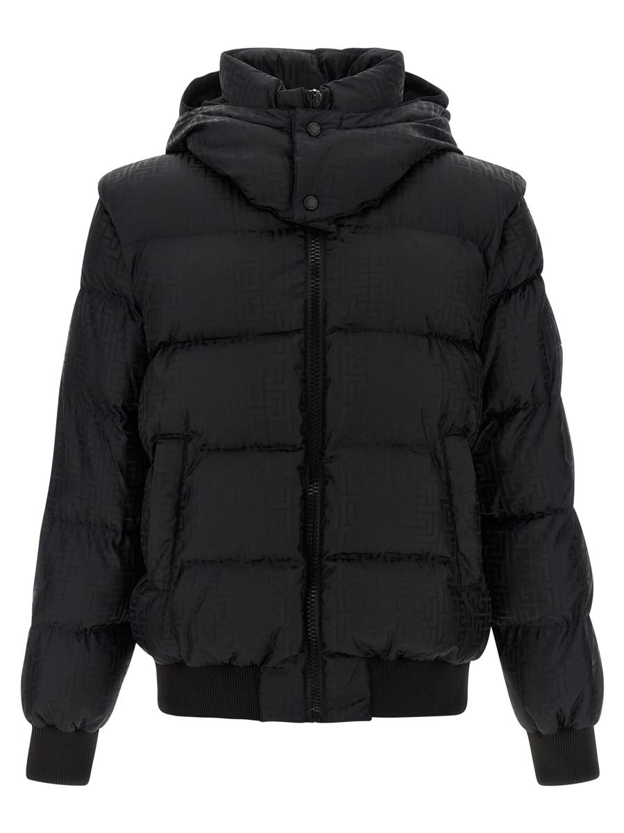 Balmain 'Monogram Pb Labirinto' Down Jacket