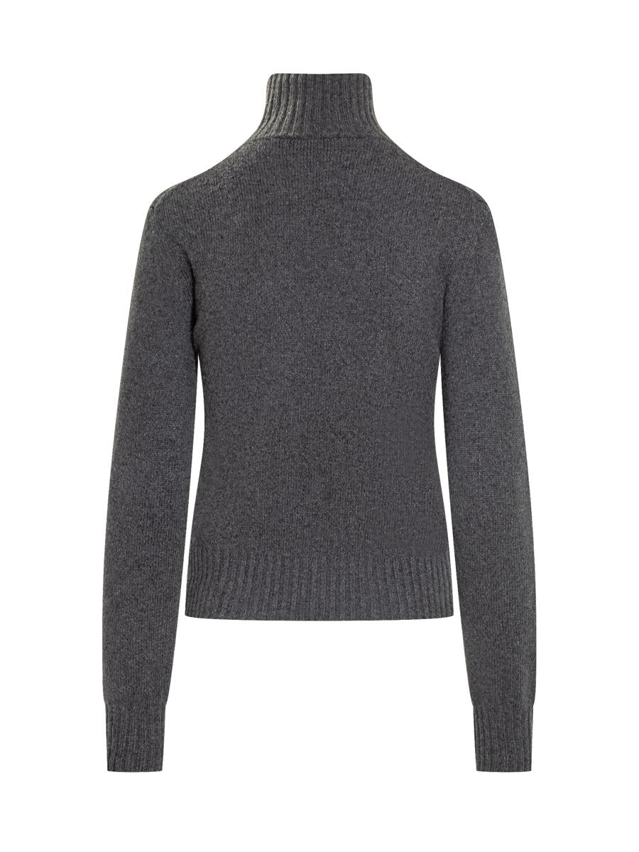 AMI Paris Ami Paris Grey Turtleneck In Wool Blend