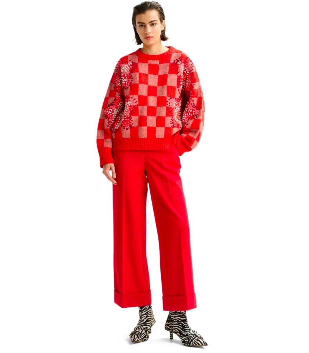 Essentiel Antwerp Imo Red Cropped Pants