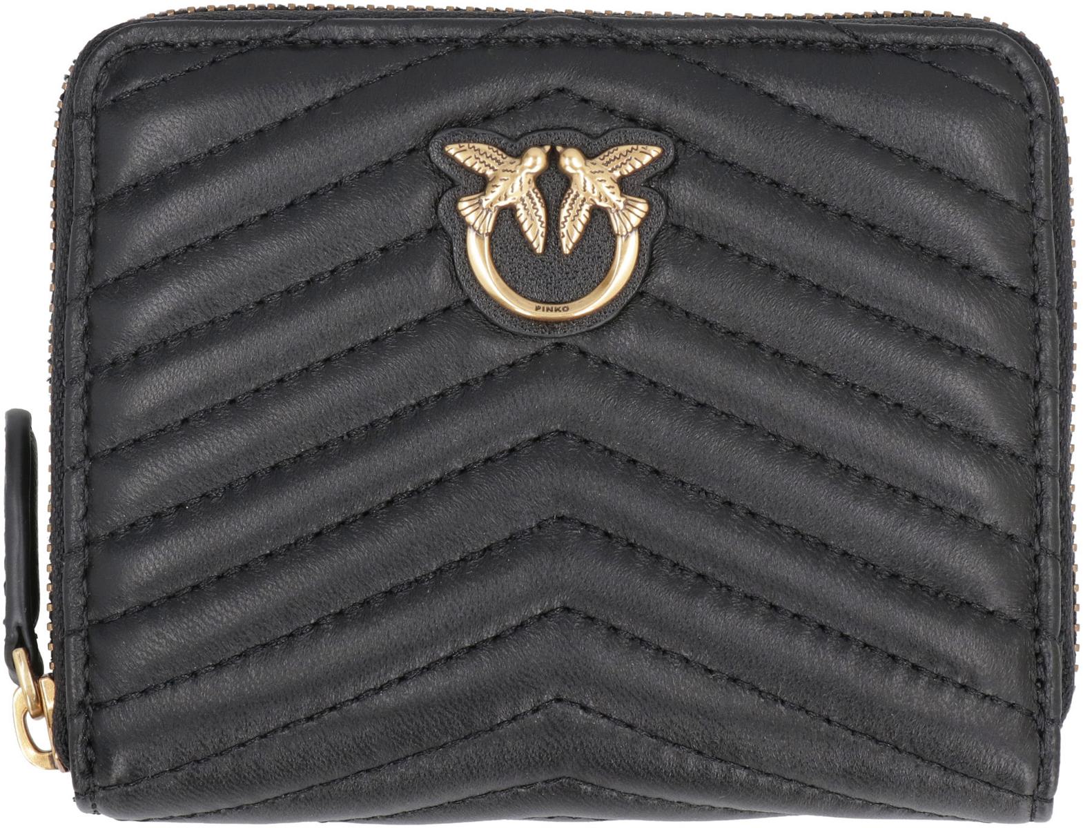 Pinko Taylor Leather Zip Around Wallet