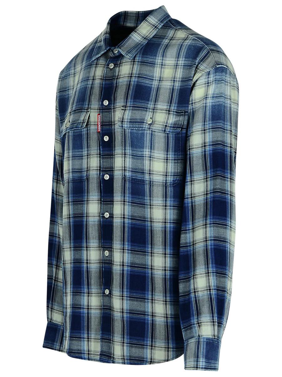 DSQUARED2 Blue Cotton Shirt
