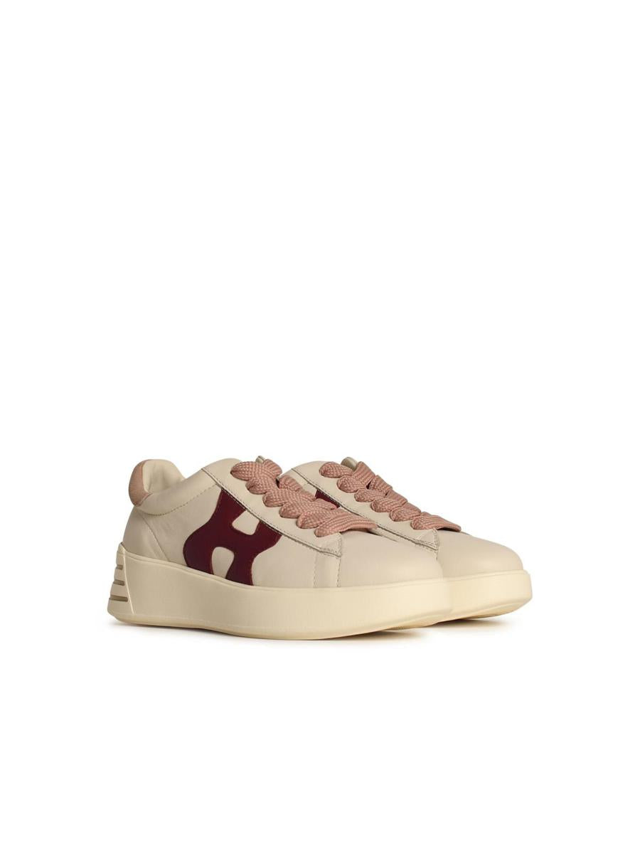 Hogan 'Rebel H564' Ivory Leather Sneakers