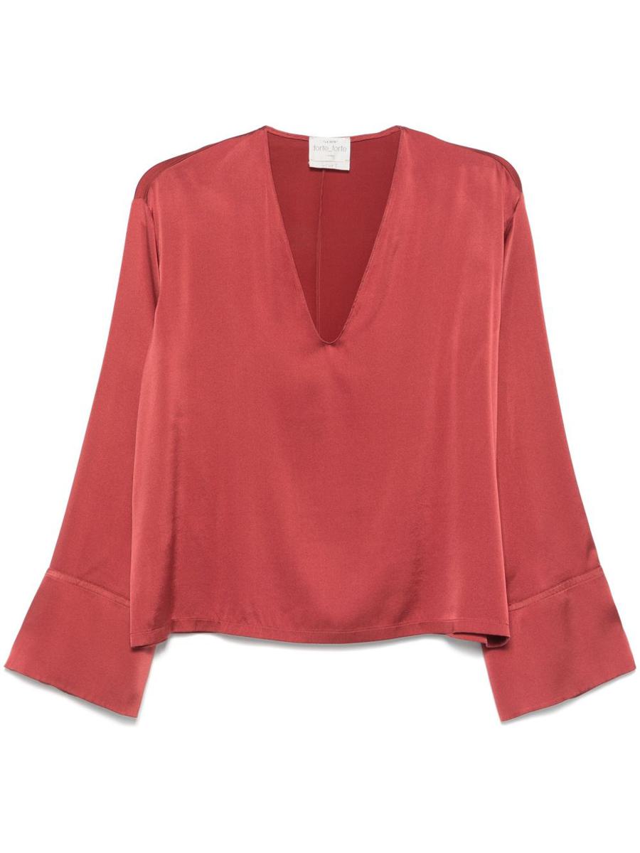 Forte_Forte Silk V-Necked Blouse