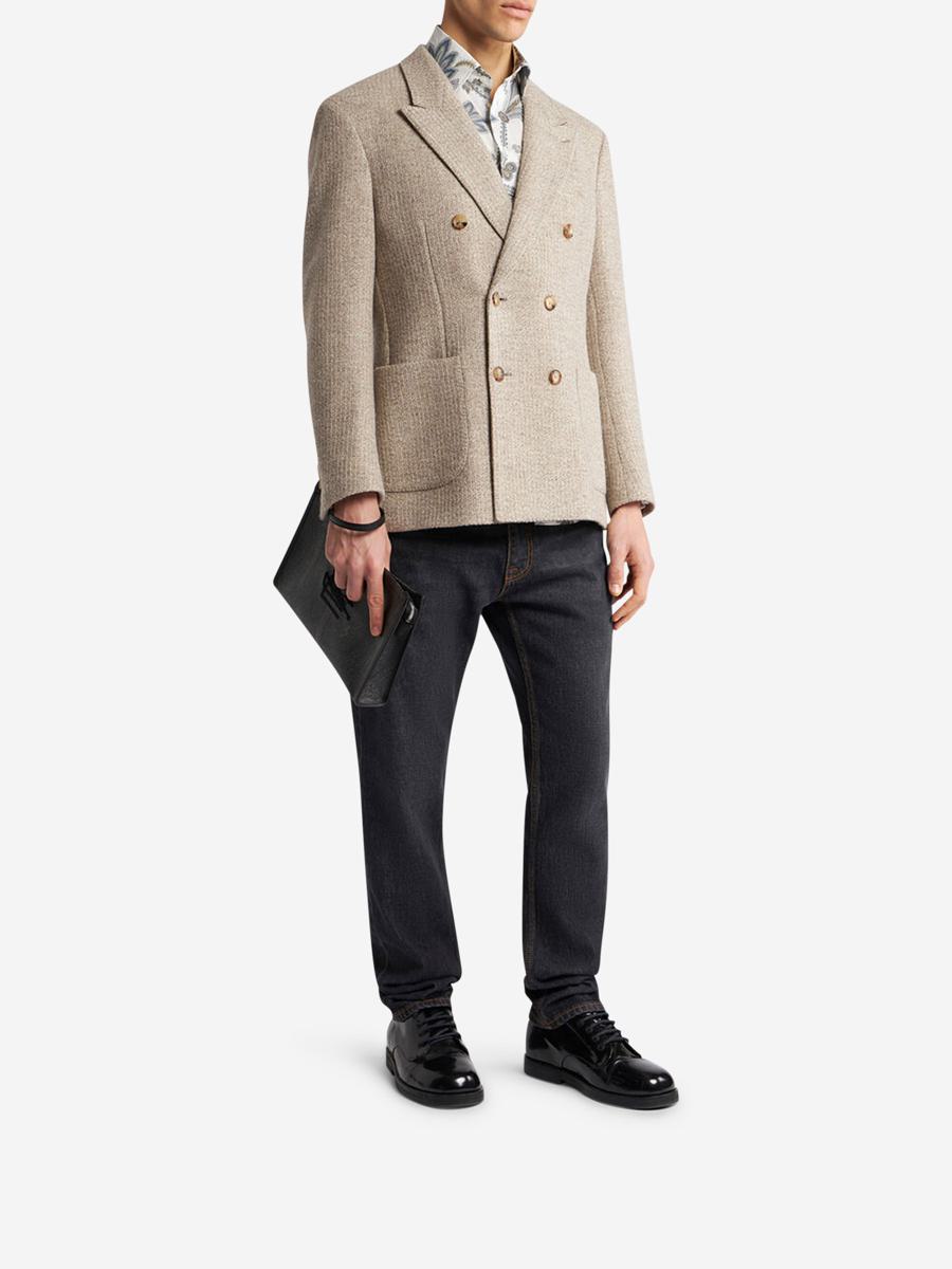 Etro Double Breasted Wool Blazer