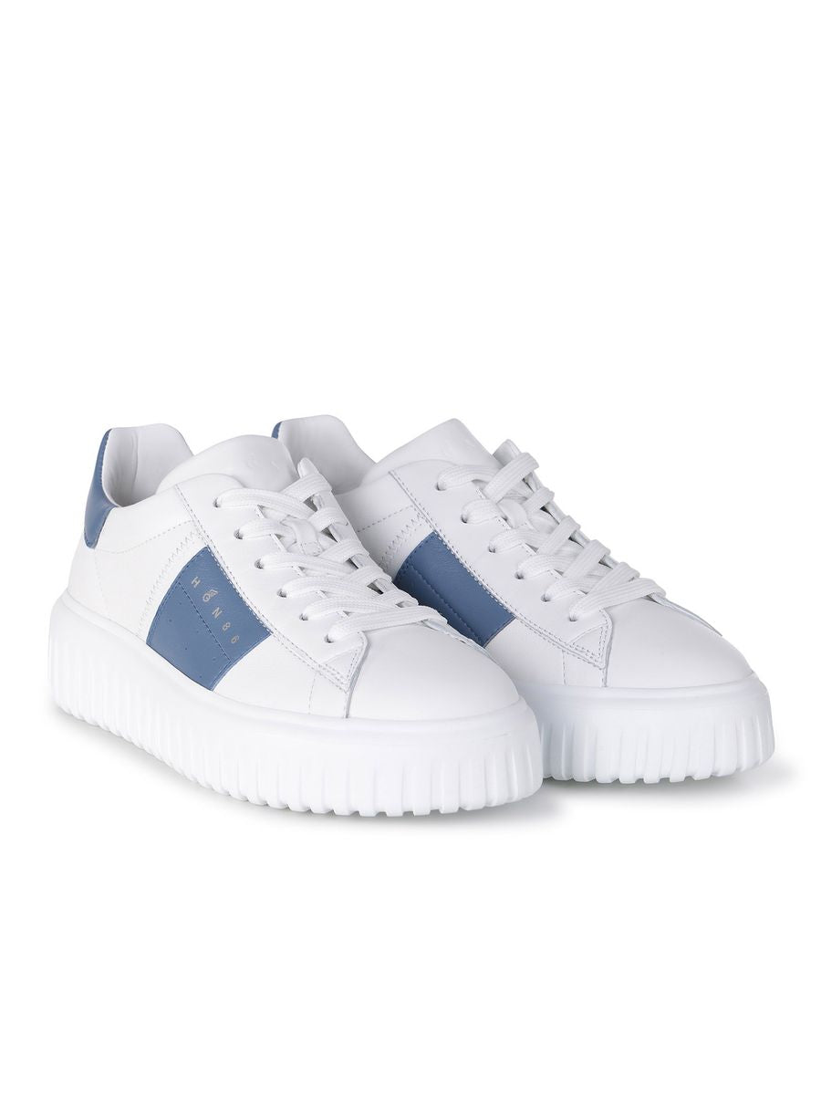 Hogan White H-Stripes Sneakers