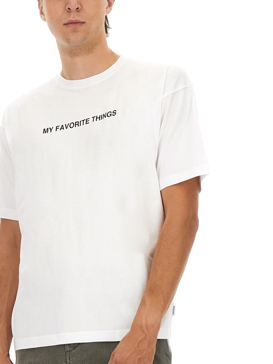 Aspesi T-Shirt With "My Favorite Things" Print