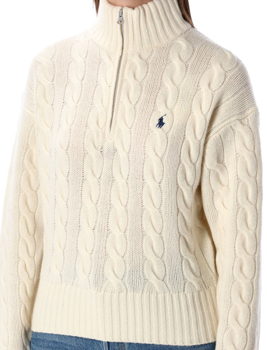 Polo Ralph Lauren Wool And Cashmere Cable-Knit Half-Zip Sweater