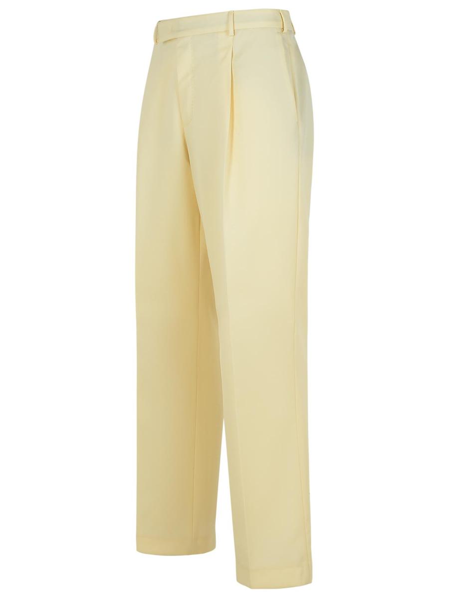 Pt Torino Ivory Virgin Wool Trousers