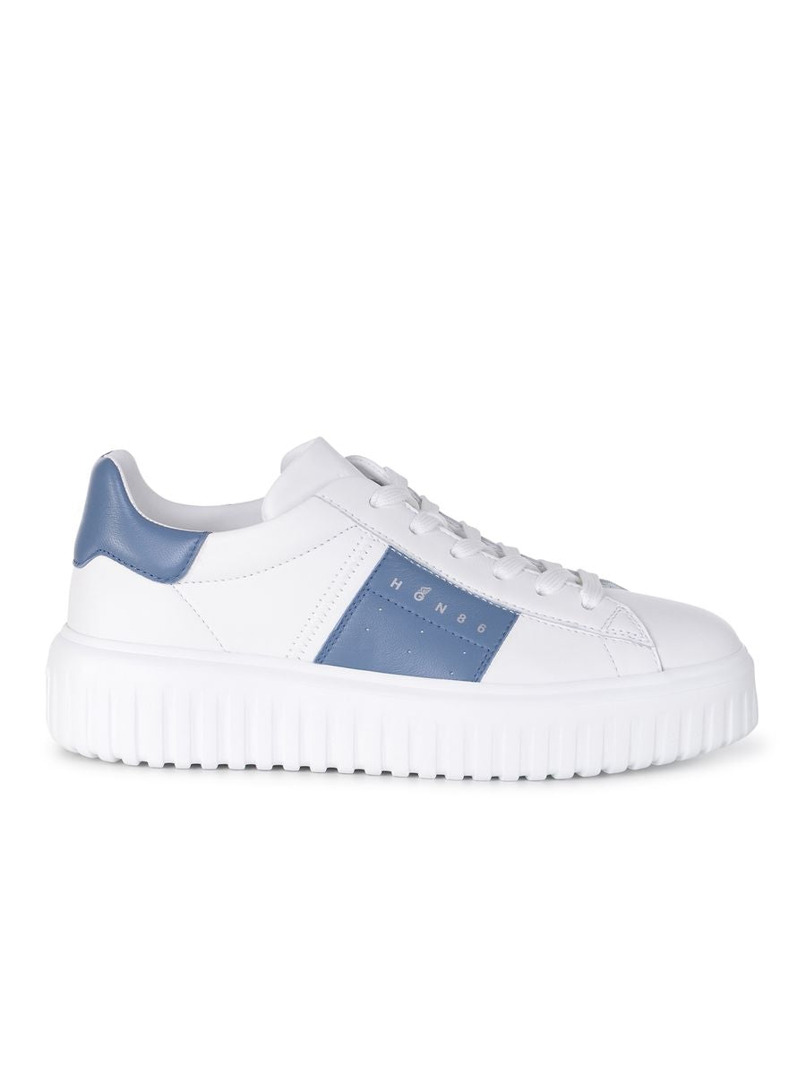 Hogan White H-Stripes Sneakers