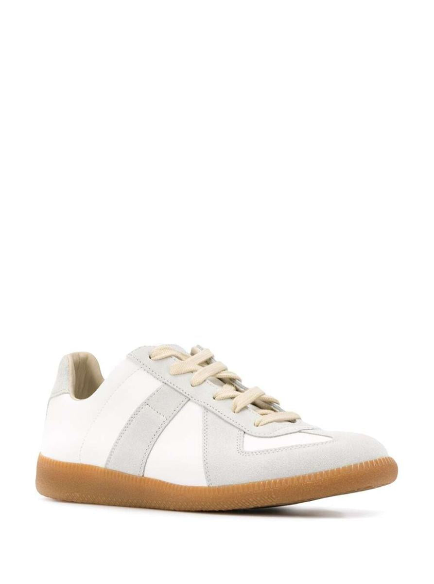 Maison Margiela Woman'S Bicolor Leather Replica Sneakers