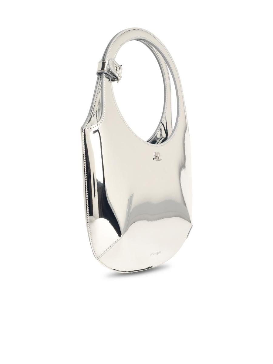 Courrèges 'Holy Mirror' Silver Leather Bag