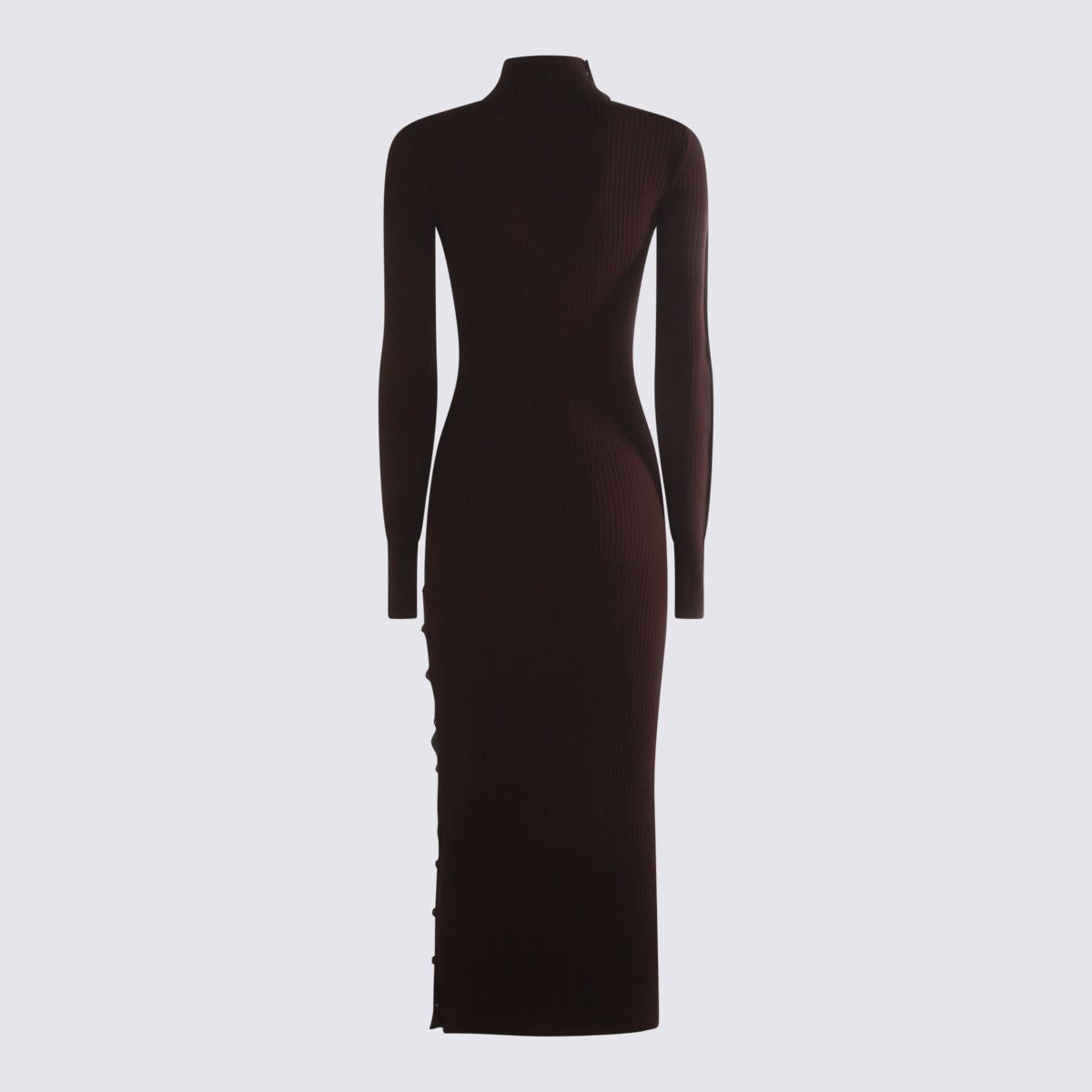 Courrèges Dark Red Viscose Midi Dress