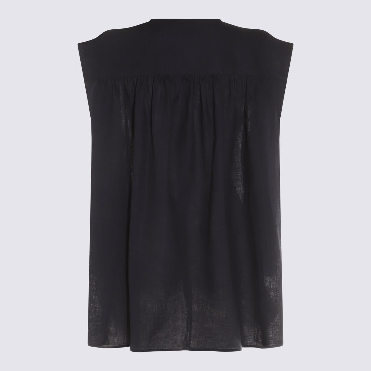Fabiana Filippi Blue Linen Top