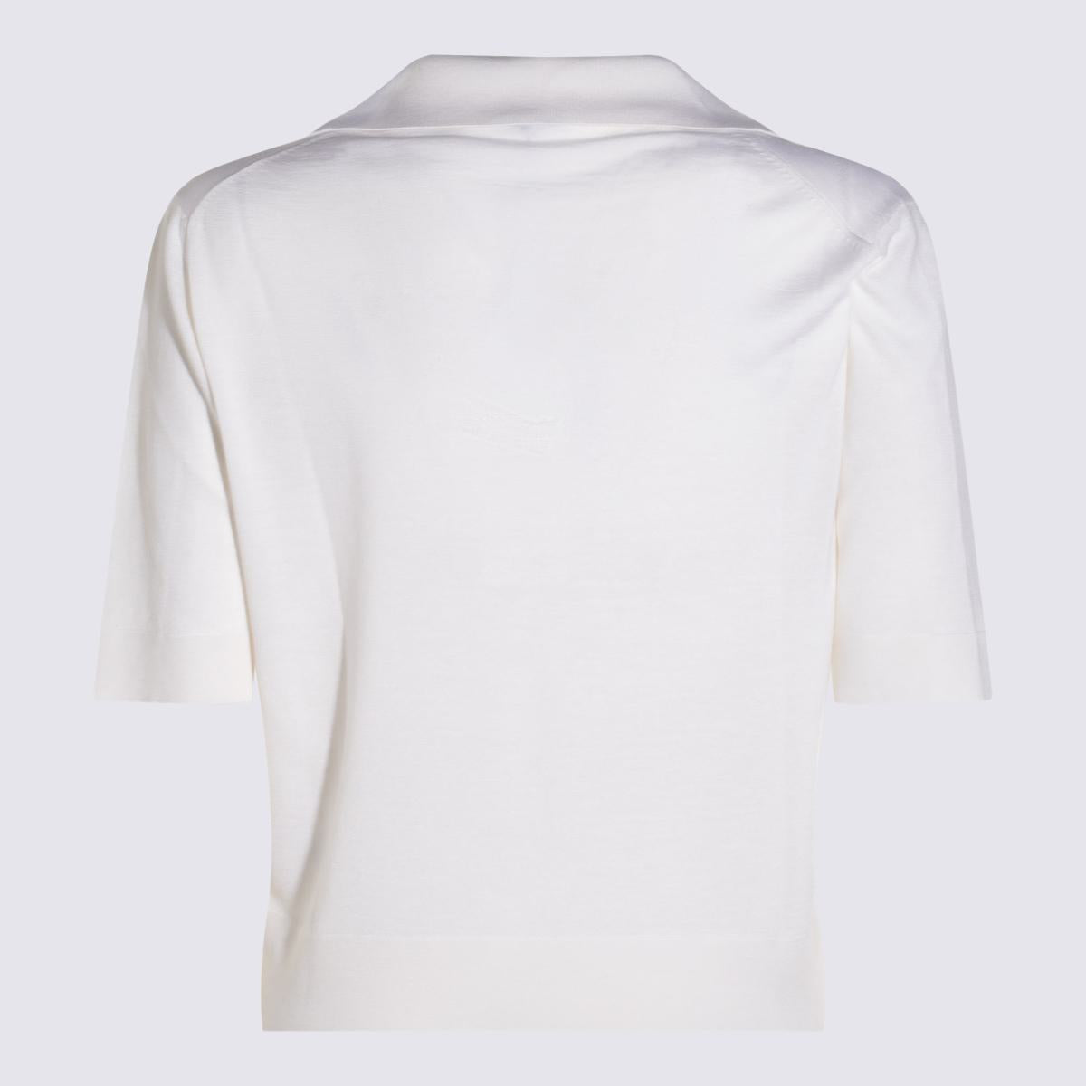 Malo White Wool Polo Shirt