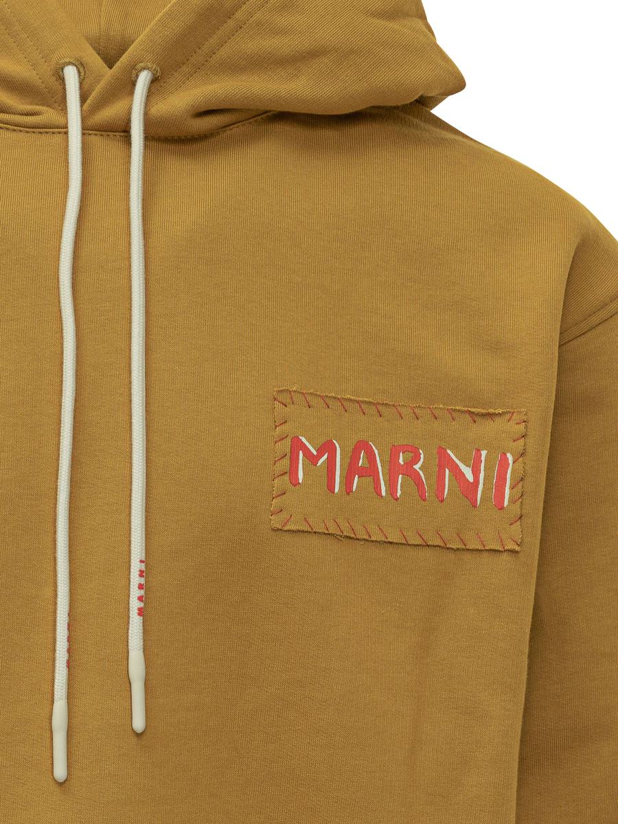 Marni Marni Hoodie With Logo Patch