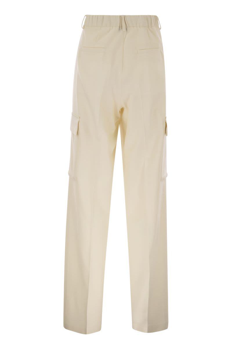 Herno Cargo Trousers In Wool And Viscose Blend