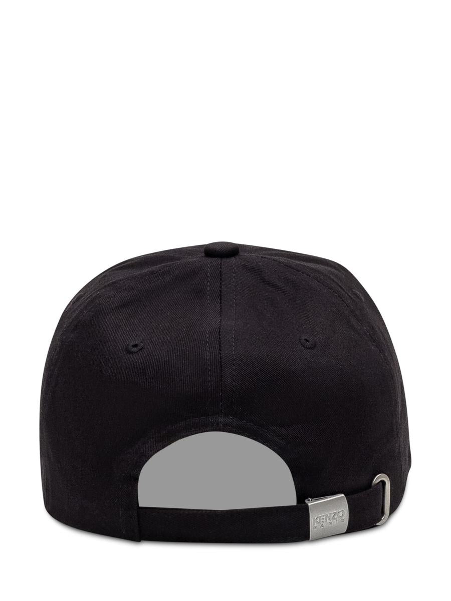 Kenzo Kenzo Black Cap With Floral Logo