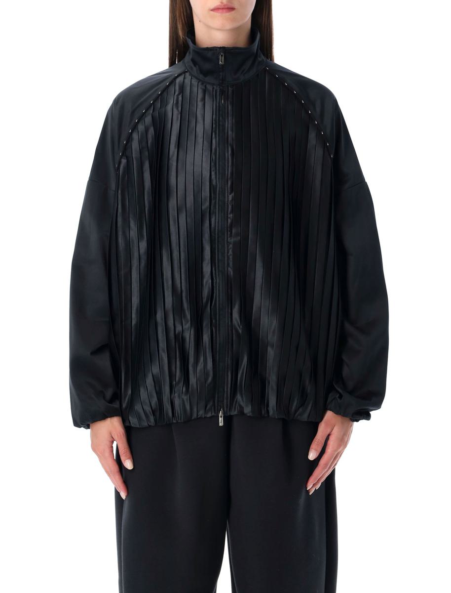 Nike Satin Pleated Oversized Tracksuit Jacket Sportswear Collection