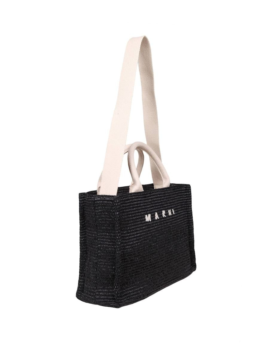 Marni Handbag In Raffia Effect Fabric
